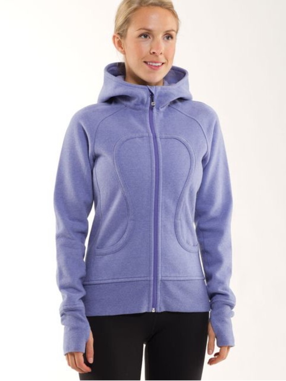 Women's Lavender Zip-Up Hoodie Jacket